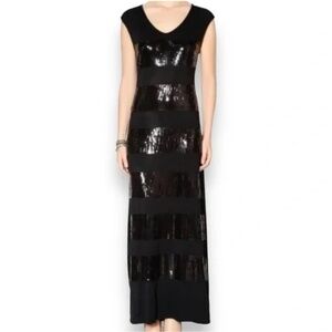 NWT Tommy Bahama Sequin Long Knit Dress in Black Size S/P(4/6)